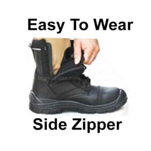 Zipper Closure Safety Shoes