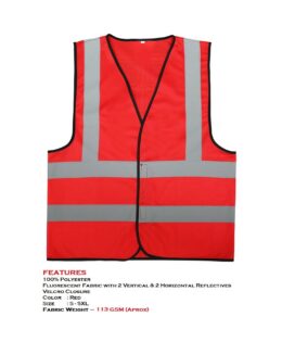 Red Reflective Safety Vest